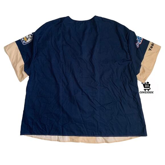 Shein Curve Men's Size 3XL Button Up Short Sleeve Adult Shirt Jersey - Picture 3 of 12